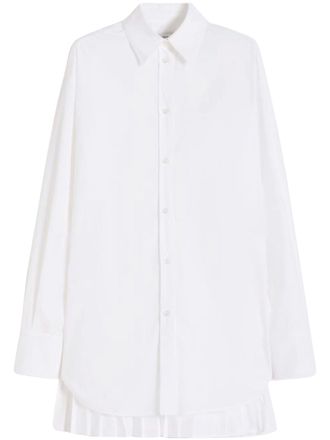 Sportmax Pleated Back Long-Sleeved Shirt with Classic Collar
