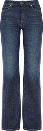 Khaite Blue Flared High Rise Jeans