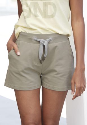 Elbsand Sweatshorts ELBSAND Melros, Damen, Gr. XL (42), N-Gr, gr&uuml;n (khaki), Sweatware, Obermaterial: 95% Baumwolle, 5% Elasthan, unifarben, figurumspielend ku