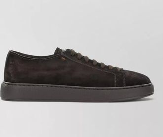 Santoni suede low-top sneakers