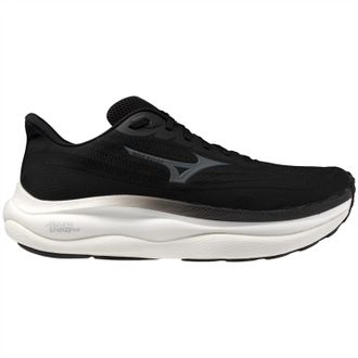 Mizuno Mens Wave Sky 9 Running Shoes In Black Metallic Grey