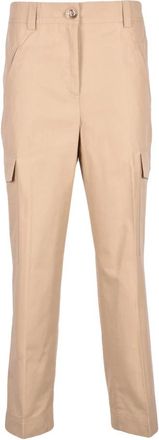 Twinset Cargo Cropped Broek - Dames - Vrijetijds broeken - Beige - XL - Katoen - Broeken