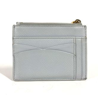 Prada Blue Saffiano Metal Coin Purse/Coin Case (Pre-Owned)