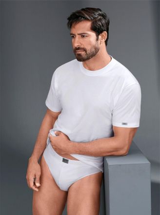 Kumpf Unterhemd KUMPF, Herren, Gr. 5, 2 Stk., Normalgr&ouml;ssen, weiss (2 st&uuml;ck wei&szlig;), 100% Baumwolle, Unterhemden Unterhemd