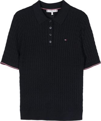 Tommy Hilfiger Polo Neck Sweater - Heren - Polos - Blauw - M - Katoen - Tops
