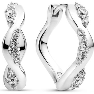 Sif Jakobs Jewellery Earrings Ellera Waves Altro Creolo in 925 Sterling Silver at Nordstrom