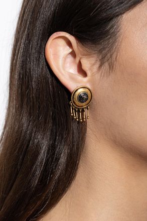 Versace Clip-on Earrings With Medusa Head, Womens, Gold