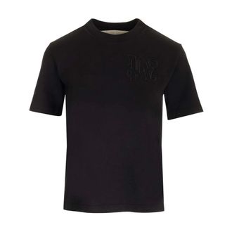 Palm Angels Monogram Fitted T-Shirt - female - Palm Angels - T-Shirts - Black - XS - Tops