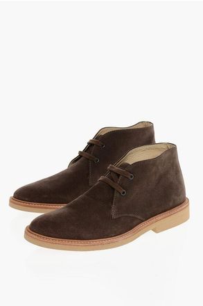 Corneliani Solid Color Suede Desert Boots size 39