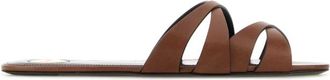 Saint Laurent Chandelle Mule - Dames - Sandalen - Bruin - 36 EU - Leer - Schoenen