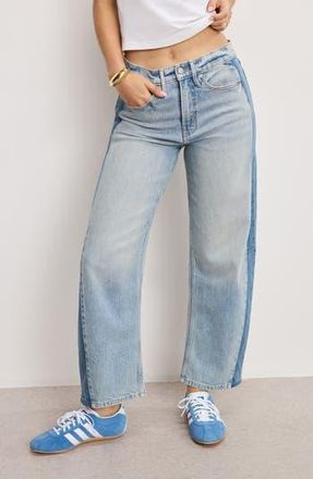 Good American Good Standard Mid Rise Ankle Barrel Jeans in Indigo at Nordstrom Rack, Size 8