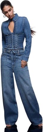 Liu Jo Jeans, Dames, Blauw, W31, Katoen, Ua 6510-D0400 Button Baggy Jeans