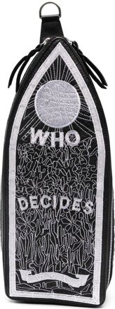 Who Decides War by Ev Bravado WDW leather messenger bag - men - Fabric/Calf Leather - One Size - Black