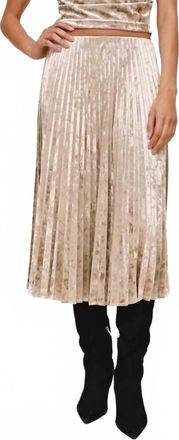 Bella Dahl Clean Waist Pleated Skirt In Mocha