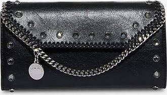 Stella McCartney Rechteckiges Kunstlederportemonnaie mit Kette Falabella Continental