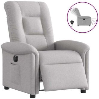 vidaXL Sill&oacute;n Reclinable El&eacute;ctrico De Tela Gris Nube Vidaxl