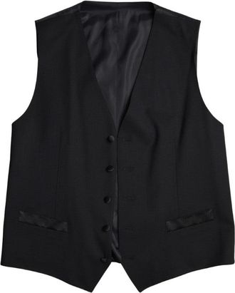 Dolce & Gabbana Mens Black Wool Two-Piece Suit