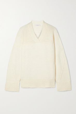 Lafayette 148 New York Pullover In Misto Seta - Crema