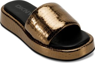 DKNY Lachine Platform Slide Sandal in Bronze at Nordstrom Rack, Size 6.5