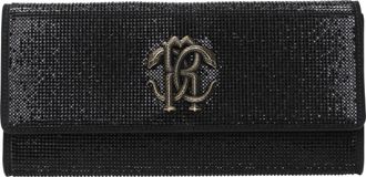 Roberto Cavalli Roberto Cavaldi Damens Schwarze Wildleder-Clutch