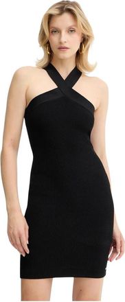 A|X Armani Exchange Halterneck Mini Jurk - Dames - Feestkleedjes - Zwart - L - Kleedjes