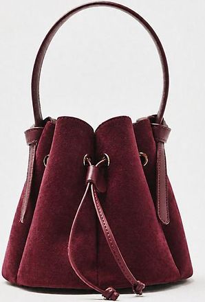 Melie Bianco Laguna Cinched Mini Faux-Suede Bucket Bag