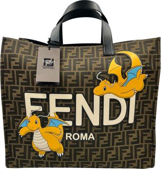 Fendi Brown Canvas Tote Bag (Pre-Owned)