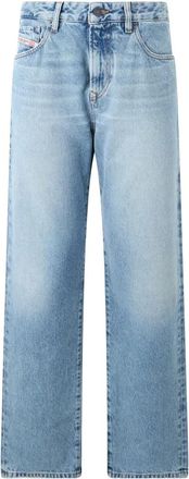 Diesel Wide Leg Denim Jeans - Dames - Jeans - Blauw - Maat: W26 Denim