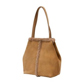 Vanessa Bruno Calfskin Tote Bag - Brown
