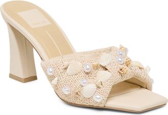 Dolce Vita Tylah Sandal in Oatmeal Beaded Raffia at Nordstrom, Size 6.5
