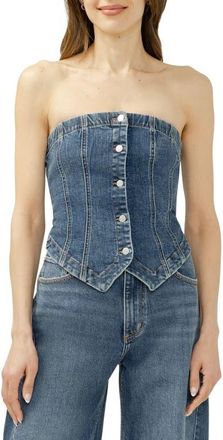 Silver Jeans Co Denim Corset Top in Sparkler at Nordstrom, Size X-Large