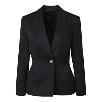 Givenchy Chaqueta en Lana con Detalle Drapeado - Jackets - Mujer - Negro - S