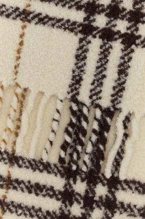 Burberry Houndstooth Check Wool Scarf - Beige