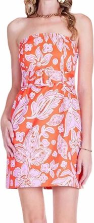 Jade Yoga The Island Muse Tube Mini Dress In Orange