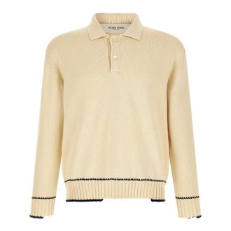 Golden Goose Rindley Polo Shirt - male - Golden Goose - Polo Shirts - Beige - S - Tops