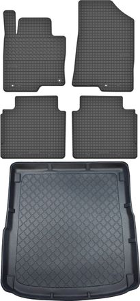 OEM Juego De Alfombrillas De Goma Para Coche Y Maletero Para Hyundai I40 Cw Kombi (de Julio De 2011 A 2019)
