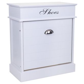 Wanderlust Deco Wanderlust Deco - Zapatero De Madera Blanco 50x28x58