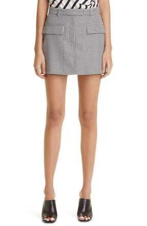Baum Und Pferdgarten Sara Houndstooth Check Skirt in Petit Black White Check at Nordstrom Rack, Size 10 Us / 42 Eu