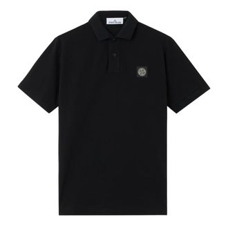 Stone Island Tops, Heren, Zwart, 2Xl, Katoen, 2200008 Katoen Piqu&eacute; Polo