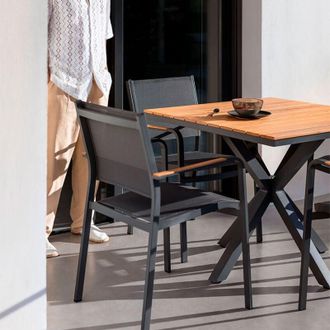 Sklum Set tavolo quadrato (90x90 cm) e 4 sedie da giardino Archer SKLUM