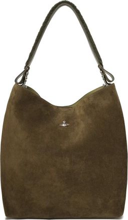 Vivienne Westwood Su&egrave;de schoudertas - unisex - Tassen - Groen - Maat: ONE Size Su&egrave;de