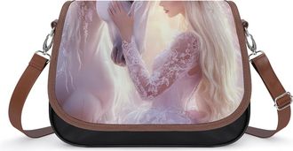 Generic Beauty And Horse Small Womens Crossbody Bags Shoulder Handbag with Adjustable Strap for Travel