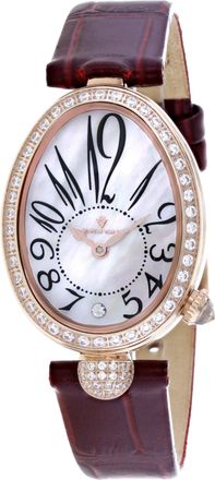 Christian Van Sant Womens Florentine White Oval 34mm