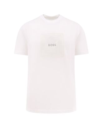 HUGO BOSS Cotton Jersey T-Shirt With Print On The Front-Uomo