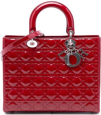 Dior Pre-owned Dior Large Patent Cannage Lady Dior M10Q3ISQ53IW97P3