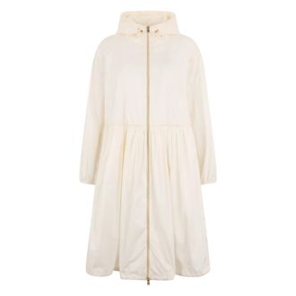Herno Rain Jackets, female, Beige, Size: M Lightweight Hooded Jacket