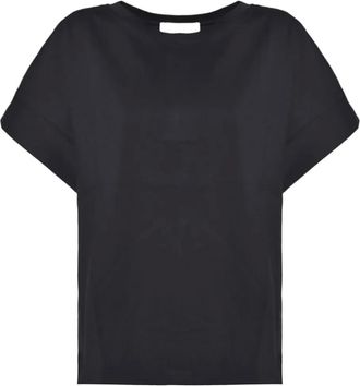 SOLOTRE cuffed T-shirt - women - Fabric - 3 - Black