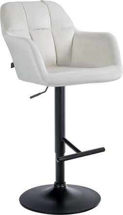Clp Clp - Taburete De Bar Natoma En Terciopelo Crema Metal Negro Mate