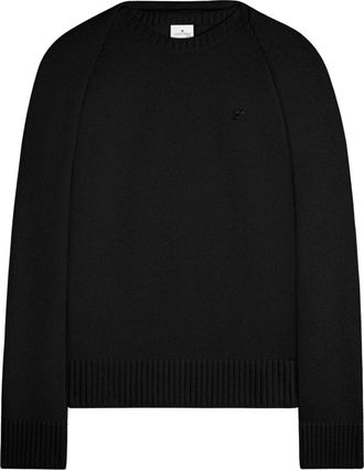 Courr&egrave;ges wool straight sweater - men - Wool - M - Black