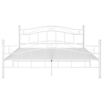 Berkfield Home Comfortable Bed Frame White Metal 140x200 cm